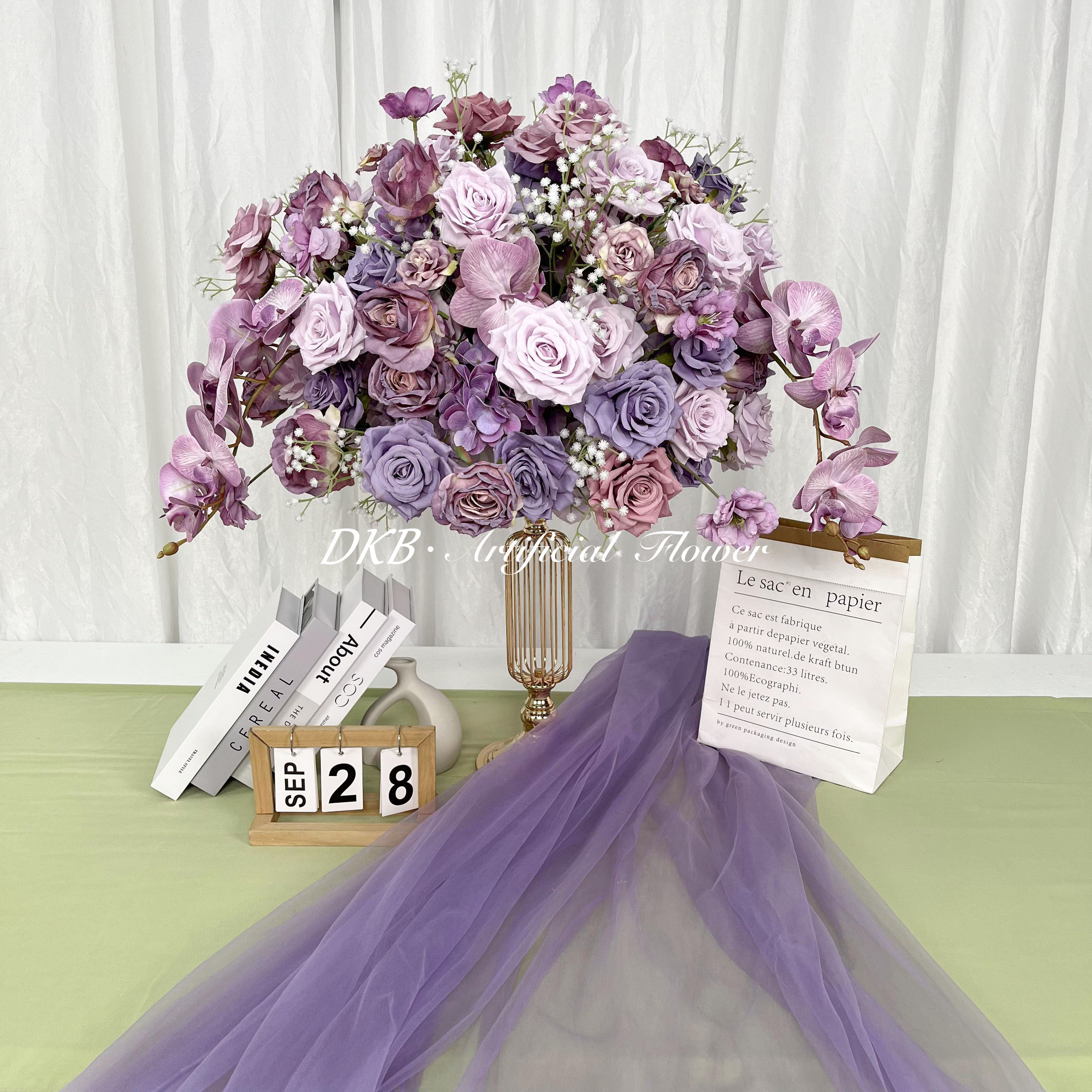 customized 70cm purpleflower ball table centerpiec