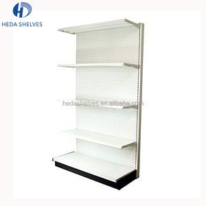 Servicio del OEM blanco color rojo display rack 5 capas supermercado estantes góndola de <span class=keywords><strong>farmacia</strong></span> - Product Image 5
