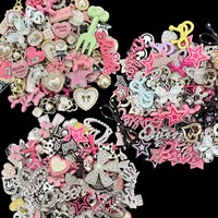 Breloques en résine mélangée tendance avec strass pour la décoration de coques de téléphone DIY et accessoires d'artisanat
