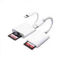 Lecteur de cartes multifonction OTG Type-C pour cartes mémoire SD TF, interface USB 2.0, compatible avec les appareils photo