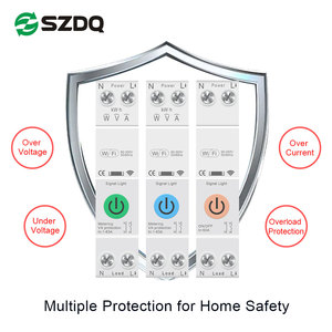 สวิตช์อัจฉริยะ Smart Home Life MCB 1P WIFI พร้อมมิเตอร์วัดพลังงาน 0-63A หน่วยกิโลวัตต์ชั่วโมง วัสดุพลาสติก สำหรับตรวจสอบการใช้พลังงานในครัวเรือนและอุตสาหกรรม - Product Image 5