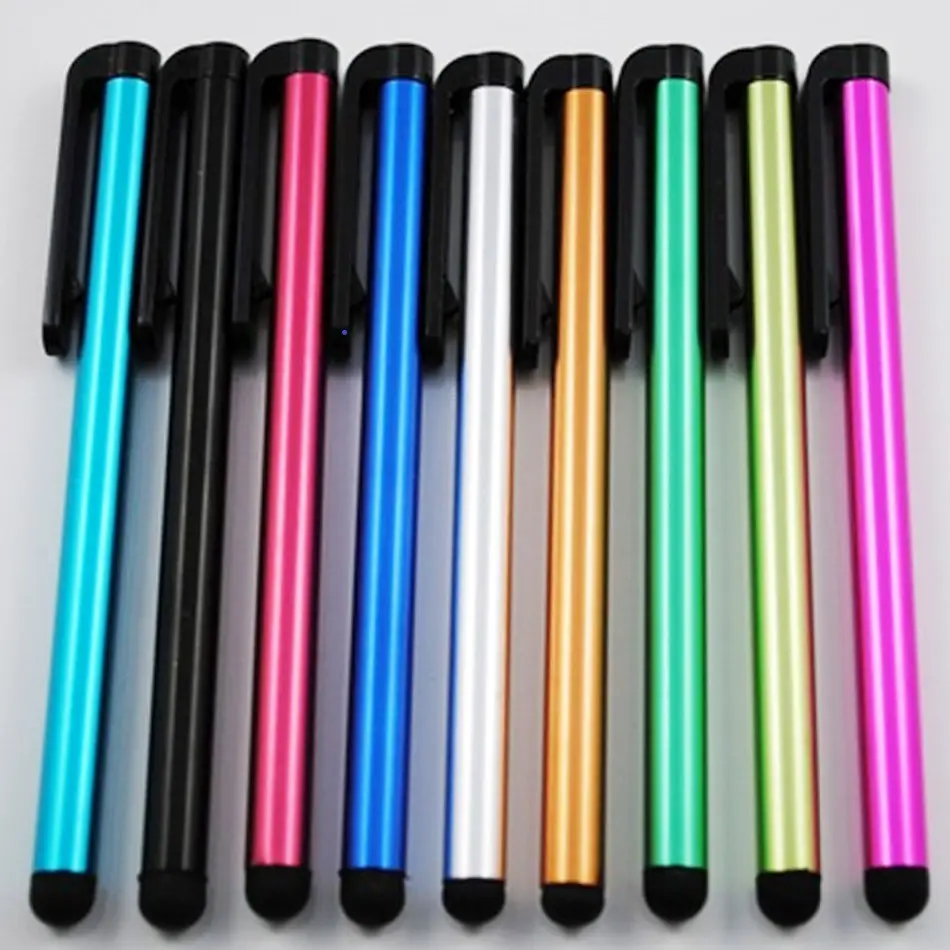 100 cái/lốc Cảm Ứng Điện Dung Màn Hình Stylus Pen Cho Iphone Ipad Ipod Cảm Ứng Phù Hợp Với Cho Khác Điện Thoại Thông Minh Máy Tính Bảng Kim Loại Stylus Bút Chì