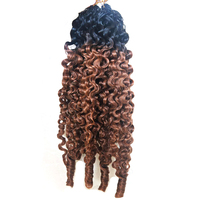 Extensions de cheveux au crochet 14"-24" 50 grammes Ombre Bicolore T1B/30 #   Cheveux bouclés birmans pour tressage, en stock, prêts à être expédiés