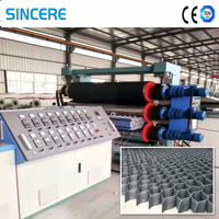 Machine d'extrusion de géocellules texturées en plastique, extrudeuse à vis simple, ligne de production de géosynthétiques lisses en HDPE