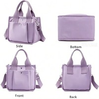 Sac à bandoulière en polyester imperméable de haute qualité, vente en gros, commande en gros, sac à main minimaliste pour femme, sac fourre-tout avec logo personnalisé