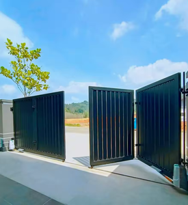 Portes principales pliantes en métal motorisées modernes Porte d'allée automatique en aluminium de haute qualité pour la maison Villa - Product Image 1