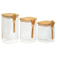 Bocaux en verre de différentes tailles, verrerie de conservation, récipient en verre, rangement de cuisine, pot à épices en verre