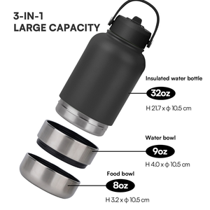 <span class=keywords><strong>2026</strong></span> 3-in-1 32oz Umweltfreundlicher Edelstahl Wasserdichter Hunde- & Katzen-Futternapf mit Wasserflasche und Schüsseln für Moderne Tragbare Outdoor-Reisen - Product Image 3