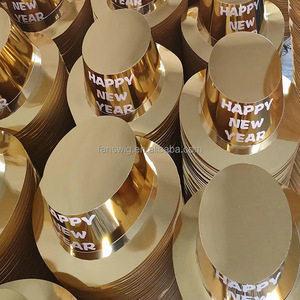 Chapeaux hauts en papier vert Hi-Hat avec impression de lettres personnalisées et cartes en aluminium scintillantes Joyeuse Saint-Patrick - Product Image 5