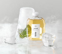 En stock 250ml 500ml carré plat brassage à froid café kombucha bière boissons bouteille en verre avec bouchon à vis blanc pour boisson jus