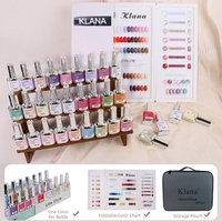 Kit de Esmalte de Uñas Permanente KLANA de 100 Colores con Carta de Colores, Esmalte de Gel de Color Sólido de 10 ml, Gel de Uñas Nude de Larga Duración para OEM ODM