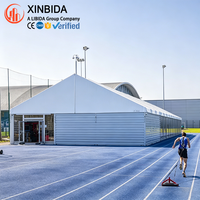Structure en acier préfabriquée pour entrepôt, salle de badminton intérieure, stade de basketball, terrain de tennis, gymnase