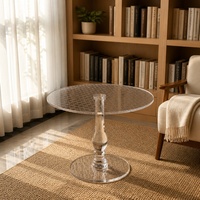 Table basse moderne en acrylique transparent, table d'appoint de luxe, écologique et durable, pour le salon, meubles et décoration intérieure