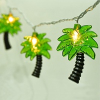 Guirlande lumineuse extérieure personnalisable étanche en forme de cocotier 8,5 pieds pour 10 ampoules IP44 blanc chaud pour fêtes tropicales sur la plage et anniversaires