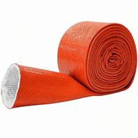Funda de Fibra de Vidrio Recubierta de Silicona para Automoción, Protector de Cables y Mangueras Resistente al Fuego y a Altas Temperaturas
