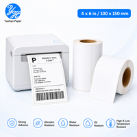 Rollo de Etiquetas Térmicas 4x6, Rollo de Etiquetas Térmicas Directas con Revestimiento Superior, Autoadhesivas para Códigos de Barras, Directo de Fábrica