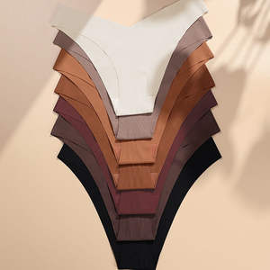 Culottes sexy en soie glacée pour femmes, sans couture, respirantes, à séchage rapide, style string, en soie - Product Image 4