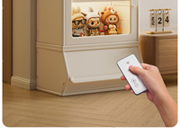 Meuble de rangement en plastique moderne pour écoles et enfants avec lumière à capteur télécommandée pour poupées, jouets et utilisation en salon