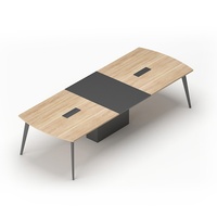 Table de réunion de bureau en bois de luxe sur mesure, grande taille, pour 8 à 12 personnes, pour les réunions