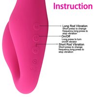 Biegbares Design Doppelkopf 10-Frequenz Vibration Strapless G-Punkt Strap-on Dildo Vibratoren für Lesbische Frauen