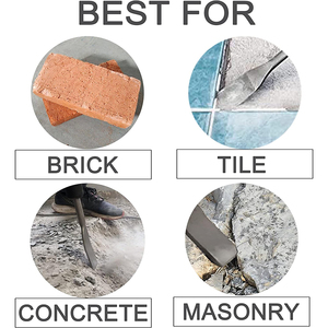 DZ mata bor palu pahat ubin, 2 inci X 12 inci SDS-Max untuk Beton batu bata & batu DIY & kelas industri dengan pegangan baja - Product Image 6