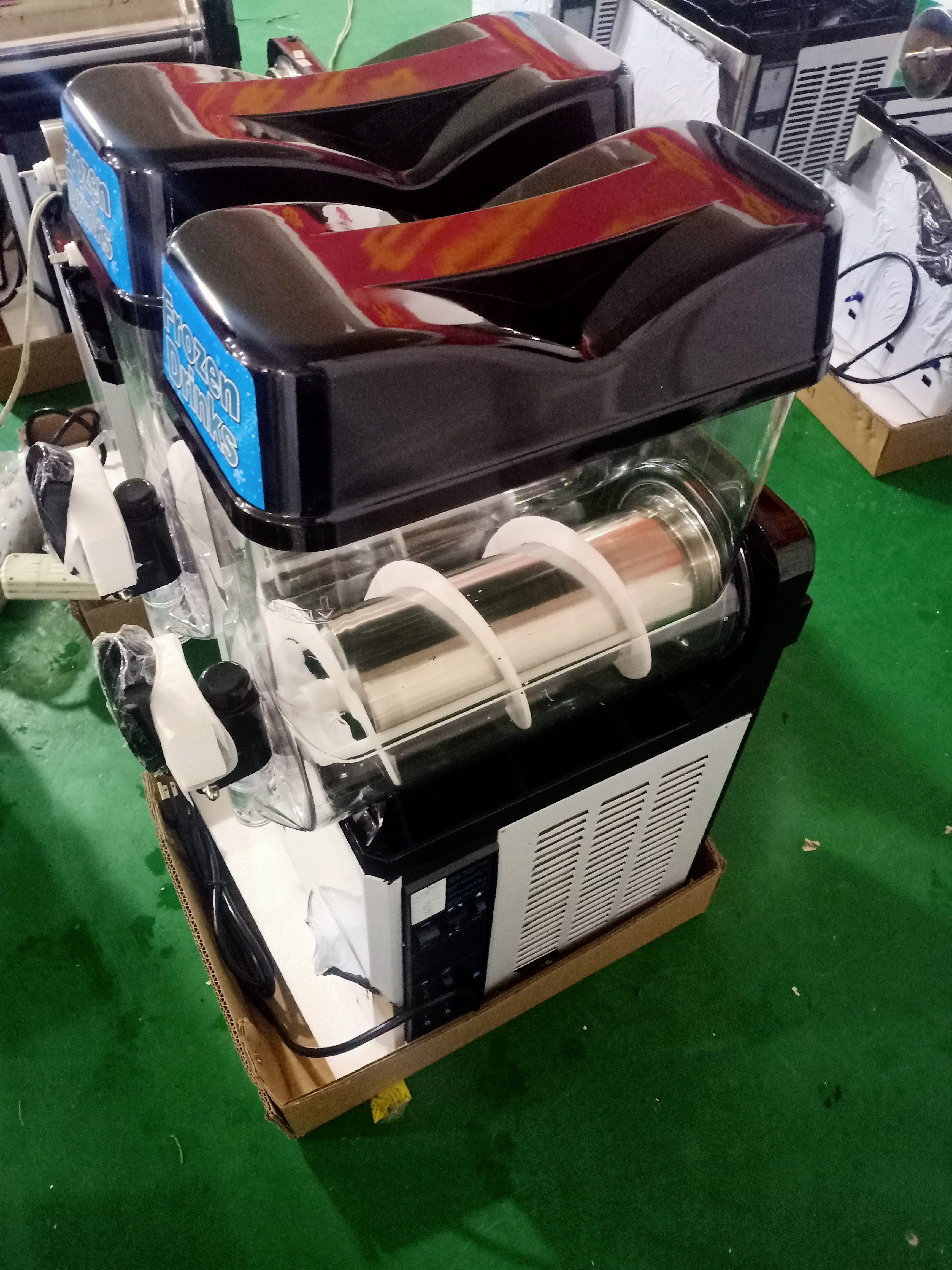 自動冷却3フレーバージェラートマシン用アイスクリームスラッシュ