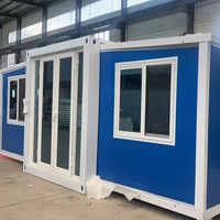 Maison conteneur de luxe préfabriquée extensible de haute qualité, 20 pieds x 40 pieds, avec 3 chambres, villa mobile préfabriquée
