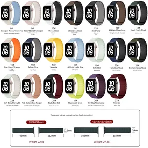 Sang Trọng Thời Trang Từ Silicone Dây Đeo Cho Apple Đồng Hồ 1-10/Siêu Loạt Tính Năng Thoáng Khí Ban Nhạc Đồng Hồ - Product Image 6