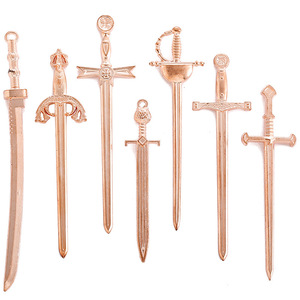 Marque-page couteau épées argent or antique personnalisé Signets promotionnels en métal rétro - Product Image 2