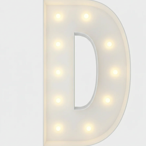 Enseigne lumineuse 3D avec télécommande pour devanture de magasin et façade de bâtiment, indice d'étanchéité IPX4, revêtement antirouille - Product Image 1