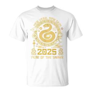 Camiseta del año nuevo lunar del zodiaco del Año de la Serpiente 2025 - Product Image 1