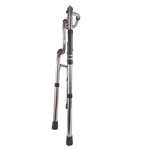 Walking Aid Double Bend Stainless Steel Four Legged <b>Walker</b> With Non Slip Feet For <b>Elderly</b> Support - Product Image 4