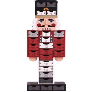 Eaglegifts thiết kế mới bằng gỗ giáng sinh búp bê màu đỏ với 24 dwarer Bảng trang trí <span class=keywords><strong>Advent</strong></span> lịch - Product Image 1