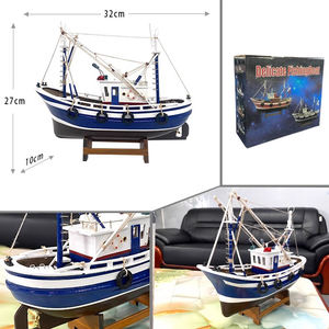 Modèle de bateau de pêche en bois américain, décoration artisanale, modèle de voilier, décoration de bureau, salon, modèle de bateau de pêche au crabe, chalutier - Product Image 4
