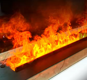 <span class=keywords><strong>Chimenea</strong></span> eléctrica interior 2025 Efecto de llama de vapor de agua 3D Estilo decorativo inoxidable Simulación de llamas de combustión LED - Product Image 4