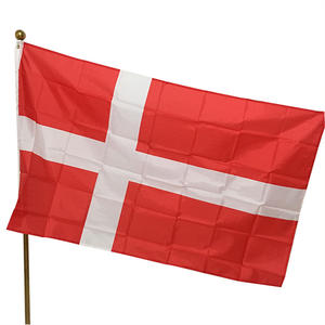 Vente en gros 100% Polyester 3x5ft Stock DNK DK Red White Cross <span class=keywords><strong>Danmark</strong></span> Danemark Drapeau - Product Image 1