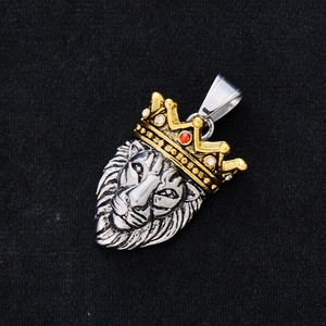 18K Gold Plated Stainless Steel <b>Cross</b> Link <b>Chain</b> Zircon Pendant <b>Men's</b> Women's Trendy Hip Hop Necklaces Crown Shape - Product Image 4