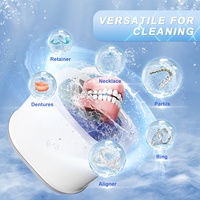 Nettoyeur ultrasonique UV portable pour bijoux, montres, prothèses dentaires, aligneurs et appareils de rétention