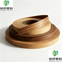 Bande de chant PVC flexible texturée sur mesure, directement de l'usine Shandong Mingbang, pour le finissage des bords de meubles en contreplaqué mélaminé et MDF