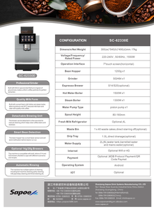 Sapoe the Factory Specializes in Customizing <b>Fully</b> <b>Automatic</b> Touch Screen Display Smart Espresso <b>Machine</b> Commercially Manufactur - Product Image 4