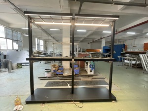 Estante de Supermercado LUX Moderno, Resistente, de Acero Inoxidable Multicapa y Madera Sólida, de Instalación Rápida para Tiendas de Abarrotes - Product Image 1