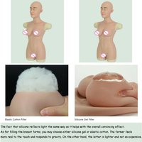 Vraies femmes toucher sentiment silicone body formes mammaires avec tête masque gros seins pour sissy crossdresser transgenre