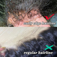 Perruques de cheveux indiens bruts afro crépus bouclés pour femmes noires perruque vietnamienne de cheveux humains brésiliens Hd Lace Frontal 4c Edge avec des cheveux de bébé