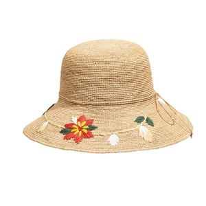 Wholesale High Quality Handmade Raffia Straw Sun Hat Women's Summer Foldable <b>Sunscreen</b> Straw Hat Ladies Beach Sun Bucket Hat - Product Image 3