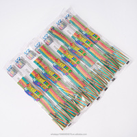 Halal Candy Colorful Rainbow Striped Sour Belts Sweet Gummy Candy Chewy Candy Factory Supply