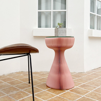 Table d'angle Spazepaper 54 cm, petite table d'appoint délicate, meuble de chambre à coucher, table pliante pour salon