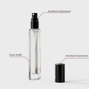 Atomizador de Perfume de Lujo de 30 ml con Pulverizador, Botella de Perfume Recargable de Vidrio Grueso Cuadrado de 1 oz con Cuello de Rosca y Pantalla - Product Image 3