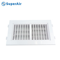 Pièces de Ventilation HVAC Grilles Diffuseur de Plafond Plastique Aluminium Gravity Air Grille Louver Grille for Air Conditioning