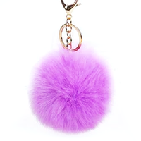 Porte-clés pompon, peluche, licorne, tendance, boule en fourrure