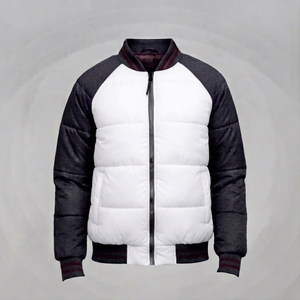 Veste matelassée pour homme personnalisable, écologique, imperméable, col montant, chaude pour l'hiver, légère, pour l'extérieur, style décontracté - Product Image 1